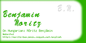 benjamin moritz business card