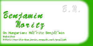 benjamin moritz business card